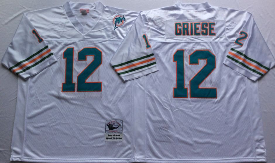 NCAA Men Miami Dolphins White #12 griese->more ncaa teams->NCAA Jersey